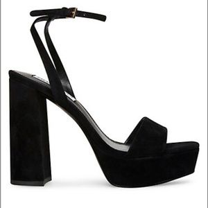 Steve Madden Lessa Block-Heel Suede Sandals